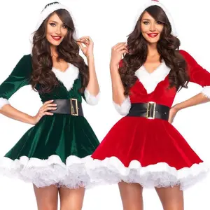 Adult Christmas Performance Dress - Elegant Stage Costume for Holiday Shows & Parties