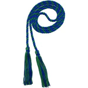 Graduation Honor Cord - Royal/Kelly - Every School Color Available - Made in USA