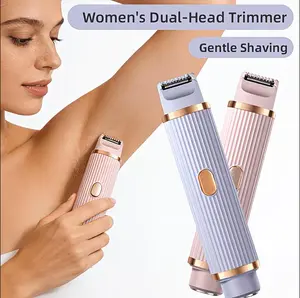 2-in-1 female electric depilator-full body depilator home travel shaver, suitable for bikini parts, eyebrows and underarms-portable trimmer-wet and dry trimmer is rechargeable, wireless and portable-shaving is soft and effective.