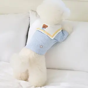 Pet Clothes Dog Cat Short Sleeve Polo Sailor Collar Shirt Stripes  Summer Causal Comfortable Pretty Cute  D00103