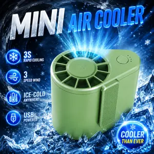 3000mAh Portable Waist Fan, Rechargeable Clip on Wearable Belt Personal Fan With 3 Speeds Cooling For Outdoor, Camping, Travel, Fishing