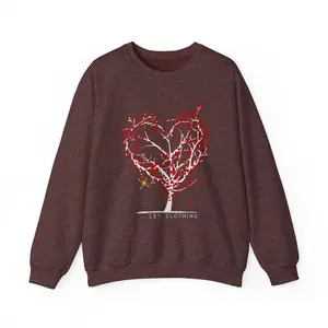 Tree of Love Apple Shining Bright Sweatshirt, Men Women Jumper, Cozy Winter Clothing, Unique Gift for Nature Lovers, Holiday Apparel, Family