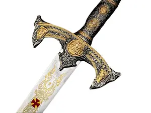 Handmade Medieval Knight Sword with Leather Sheath ️ Wall Hanging Collectible, Cosplay Prop & Gift for Him