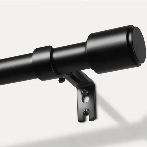 Inovaday Modern Heavy Duty Curtain Rods High Weight Capacity - 1 in Adjustable Metal Curtain Rods with Finials for Bedroom, Living Room