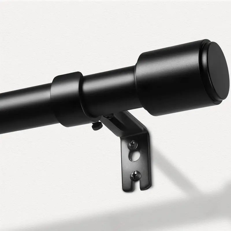Inovaday Modern Heavy Duty Curtain Rods High Weight Capacity - 1 in Adjustable Metal Curtain Rods with Finials for Bedroom, Living Room