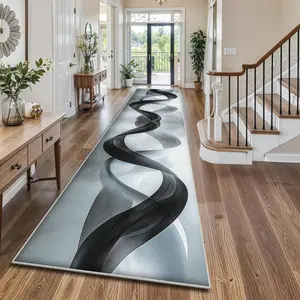 Modern Line Pattern Runner Rug, Non-slip Stair Mat, Machine Washable Long Strip Rug, Home Bedside Carpet for Hallway Living Room Bedroom, Home Decorative Rug, Modern Indoor Rug, Washable Runner Rugs