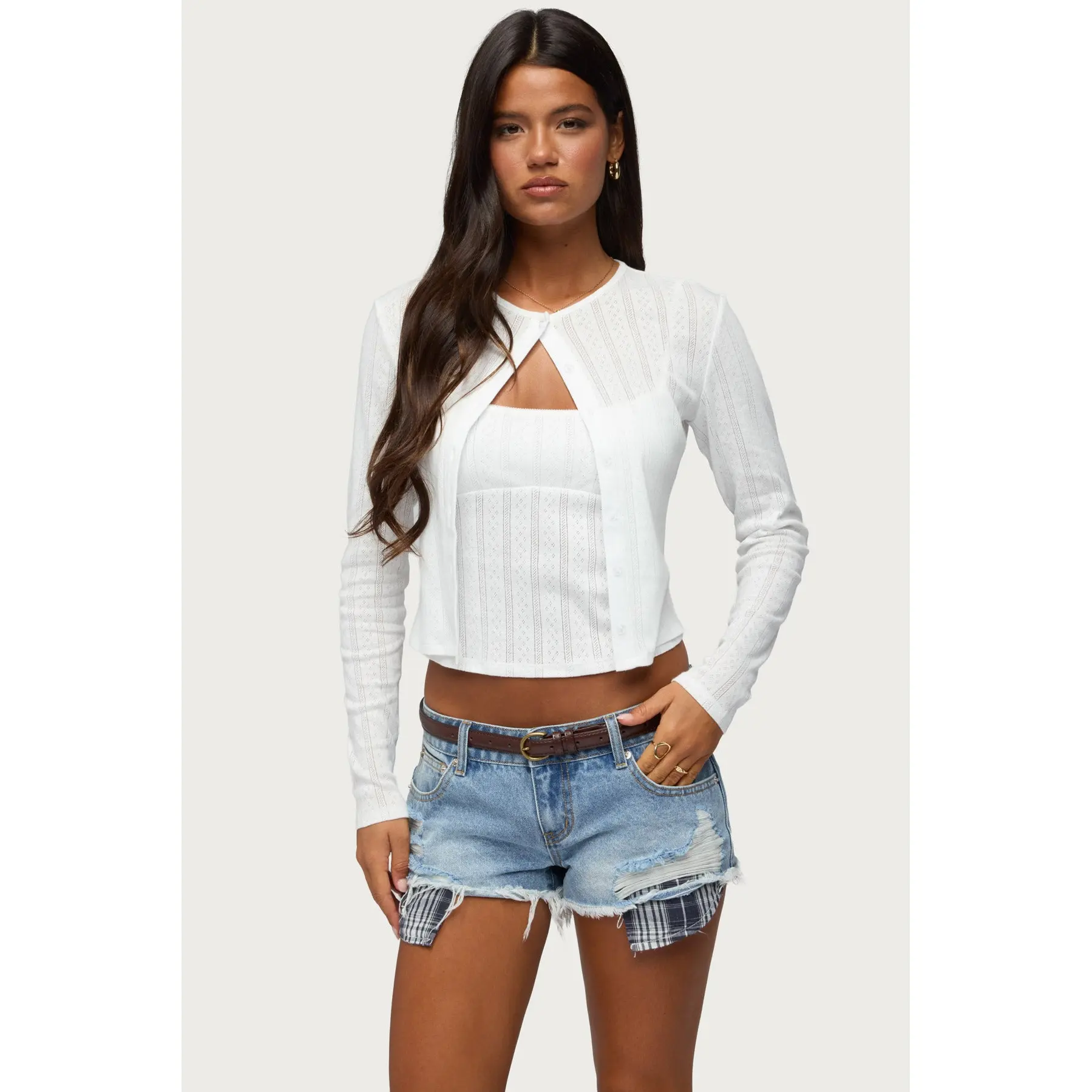 Adie Pointelle Cardigan Adie Pointelle Cardigan