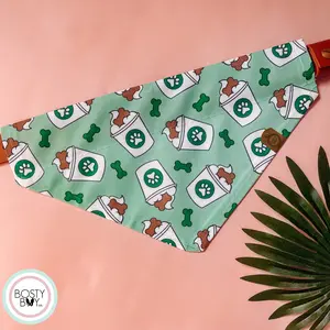 Starbucks Coffee Pupcup Over The Collar Dog Bandana/ Dog Gift/ Pet Bandana/ Cat Bandana/ Pet Gift