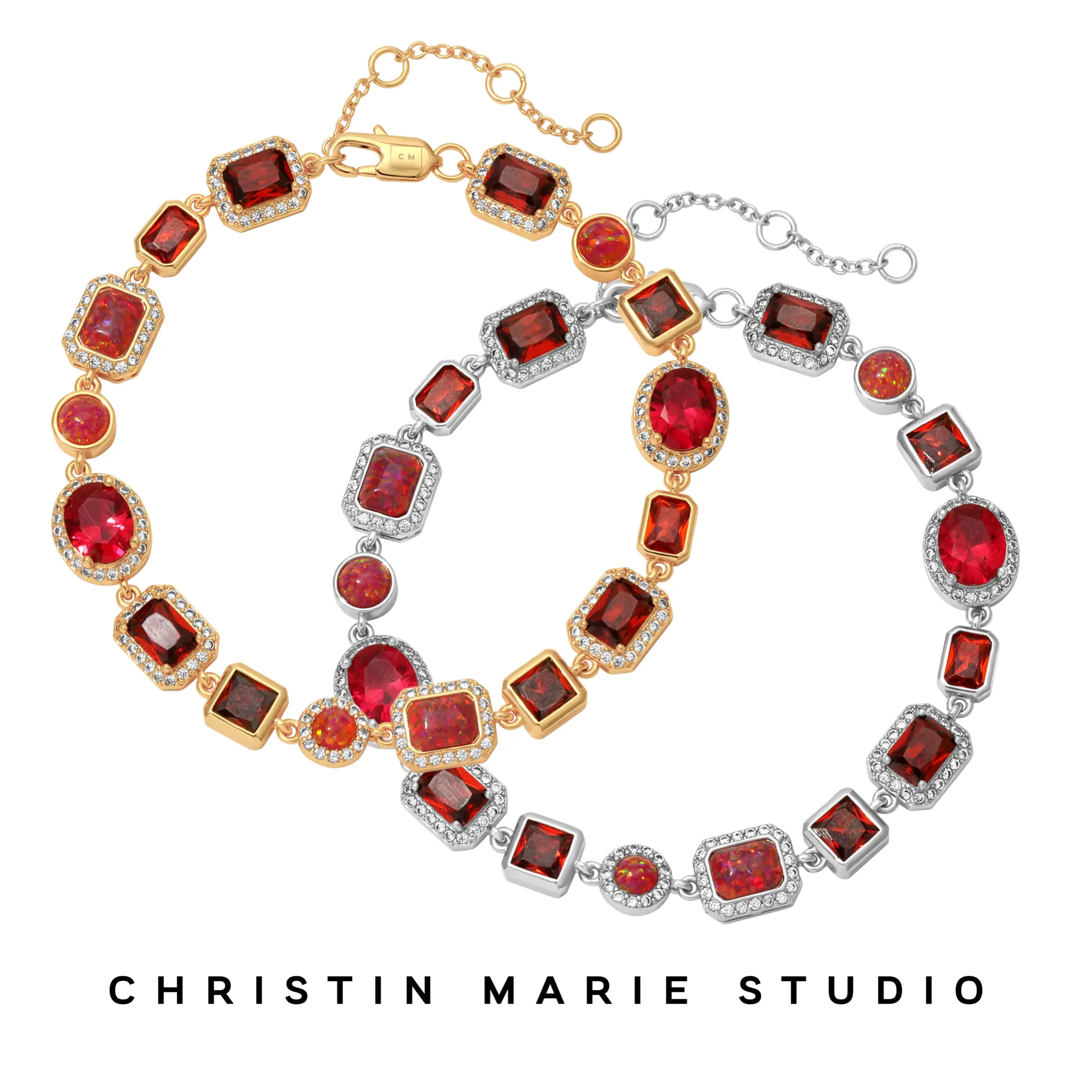 Cherry (Red) Solstice Gemstone Anklet