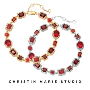 Cherry (Red) Solstice Gemstone Anklet