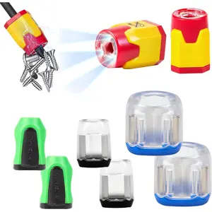8 count Mixed  Screw Holder Rings Set, Removable Magnetizer Rings for 1/4 Inch Hex Bits, Compatible with Screwdrivers, Power Drills and Hex Wrenches (Green,Blue,Black,Yellow)
