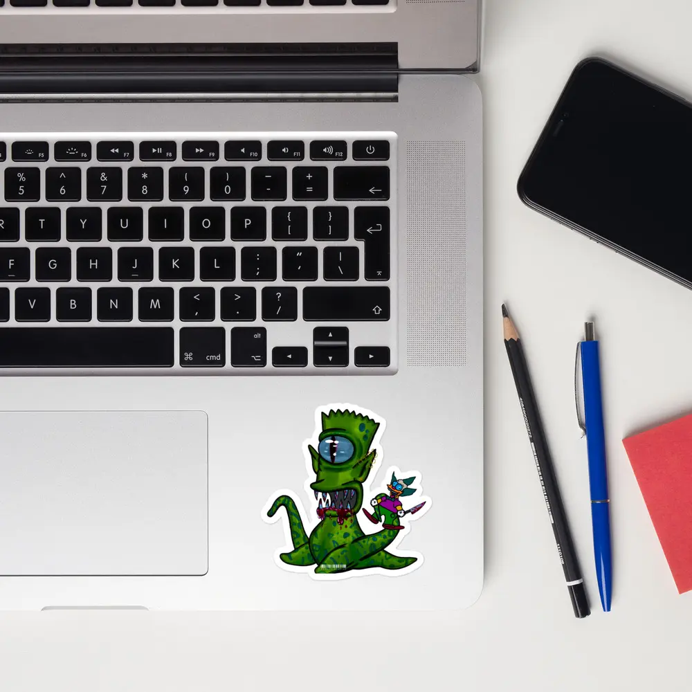ALIEN BART SIMPSON VINYL STICKER