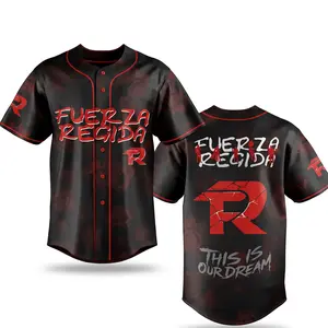 Fuerza Regida ‘This Is Our Dream’ 2026 Stadium Tour Official Baseball Jersey, Fan Outfit Unisex Casual Top