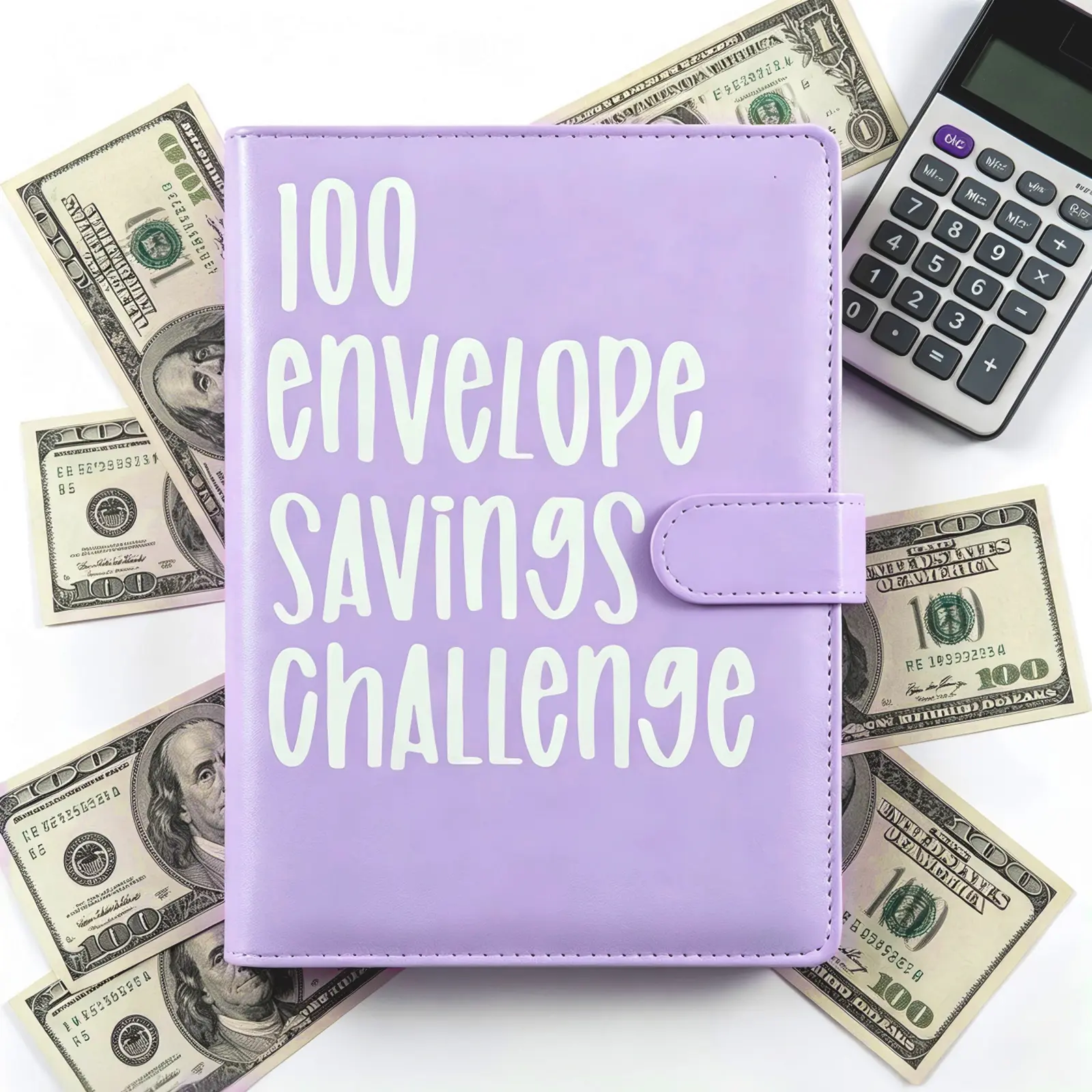 2026 New Model A5 Portable Budget Binder (Budget Planners Category), Envelope Savings Books with 100 Envelopes, Sticker Decor, $5050 Saving Tracker, Office Stationery Organizer