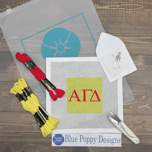 Alpha Gamma Delta 4x4 Needlepoint Kit