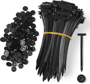100 Pcs Nylon Universal Cable Tie Buckles, Multifunction Zip Ties with Pin & Button Design, UV-Resistant Plastic Fasteners for Car Repairs & Bumper Clips