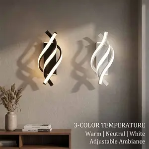 Modern Adjustable Wall Lamp, /, Three-Color Dimmable, Hardwired, Ideal for Bedroom, Living Room, Hotel, Coffee Shop, Adjustable Lights