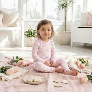 Bamboo Two-Piece Pajama Rosy Ribbon