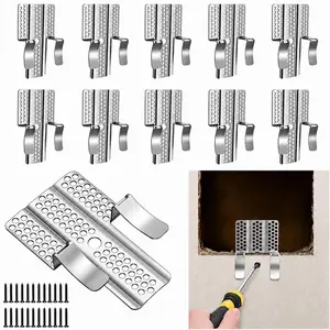Easy-to-Install 1/2-Inch Drywall Clips, Drywall Repair Tools, Professional Wall Hole Repair Kit and Drywall, Sturdy Metal-Backed Clips with Screws for Home Renovation, fathersdaygift