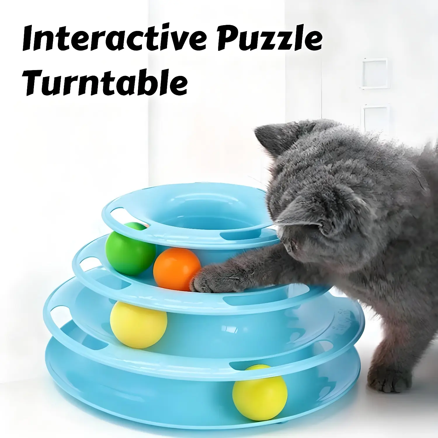 Cat Play Tower Spiral Ball Track Toy Indoor Kitten Interactive Entertainment Accessory Rolling Ball Cat Toy Daily Pet Leisure Matching Toy Household Cat Play Gear Lightweight Indoor Pet Amusement Tool