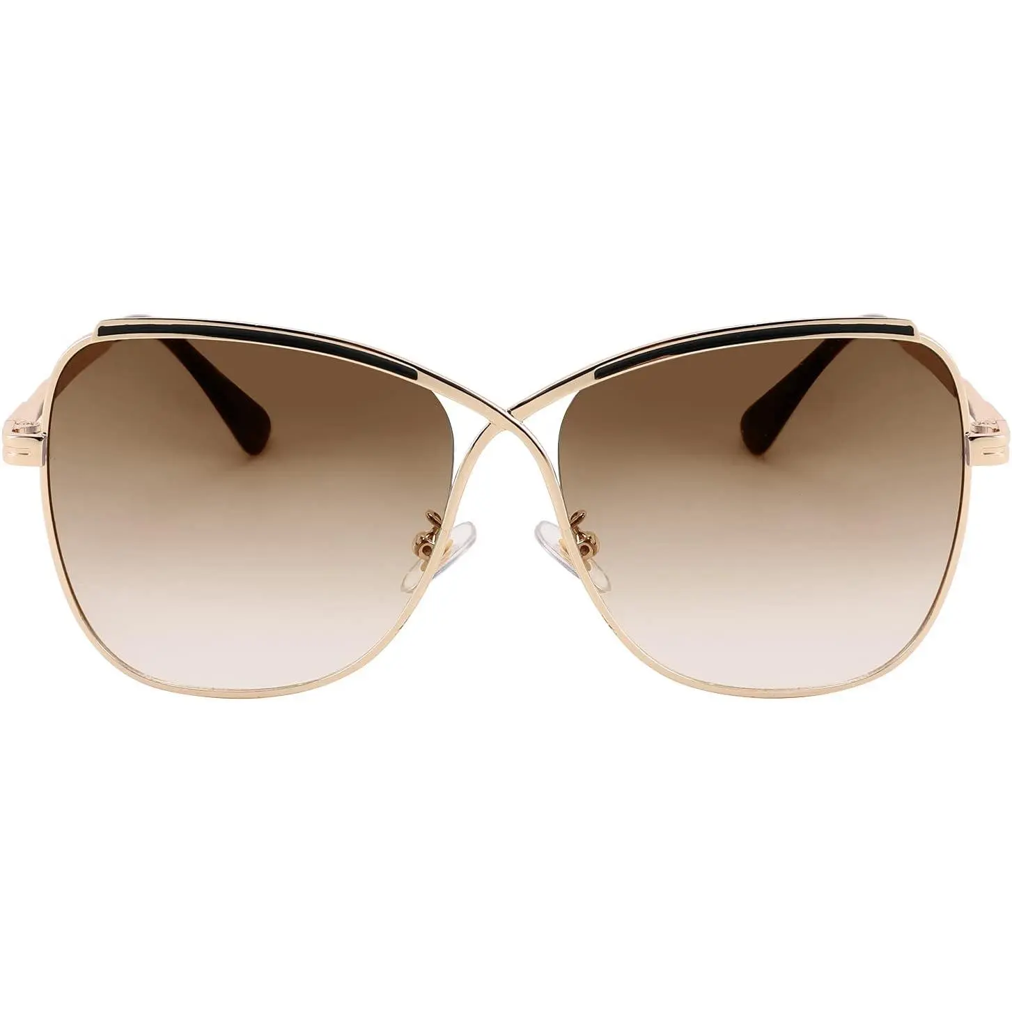 EyeconicFinds Womens Cute Sunglasses Oversized Butterfly X Shape Design Cateye Lady Sunglasses B2738