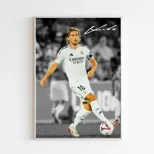 Luka Modric Soccer Poster - Vintage Sports Print For Him
