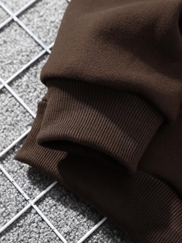 Women's Basic Fleece Lined Hoodie Solid Color Oversized Pullover Soft Warm Long Sleeve Casual Fall Winter Spring Top