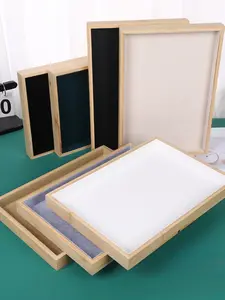 Wooden Velvet Jewelry Tray, Bracelet Watch Necklace Display Stand, Live Streaming Prop, 1pc Real Wood Cloth Holder