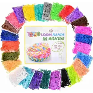 12750pcs Loom Rubber Bands Refill Kit in 26 Color with 500 Clips,6 Hooks, Premium Bracelet Making Kit for Kids Weaving DIY Crafting Gift