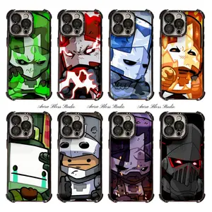 Hot Trendy Game Castle Crashers Phone Cases For iPhone 17 Promax Air 16 15 14 Pro Max Plus 13 12 11 Cartoon Funny Design Black Transparent Electroplate TPU Shockproof Protective Cover Gifts For Birthday Christmas Thanksgiving Halloween