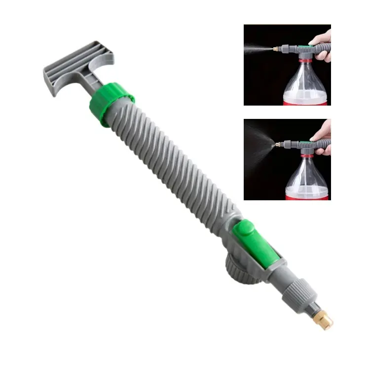 【Back to School】1 Count Manual Pressure Sprayer Nozzle, Adjustable Mist and Jet Mode, Anti‑slip Handle for Household and Garden Plant Watering-MM1