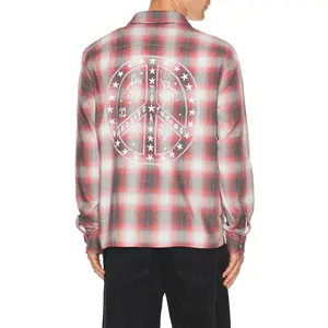 ALLSAINTS Shams Long Sleeve Shirt in Claret Red