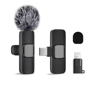 Wireless Mini Lavalier Microphone for iPhone, iPad & Android, Noise-Cancelling Plug & Play Lapel Mic for Lightning, USB-Rechargeable Microphone for Short-Video Platforms, Video Recording, Vlogs & Live Streaming, Noise Reduction Mic