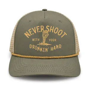 Never Shoot With Your Drinkin' Hand Ranchero Series Foam Trucker Hat