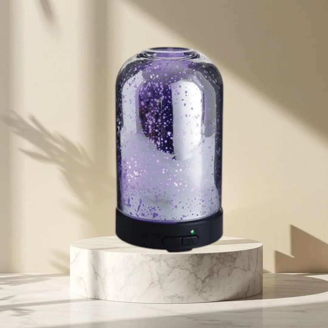 Doodlations Mercury Glass Water Droplet Aroma Diffuser | Essential Oil Diffuser & Humidifier