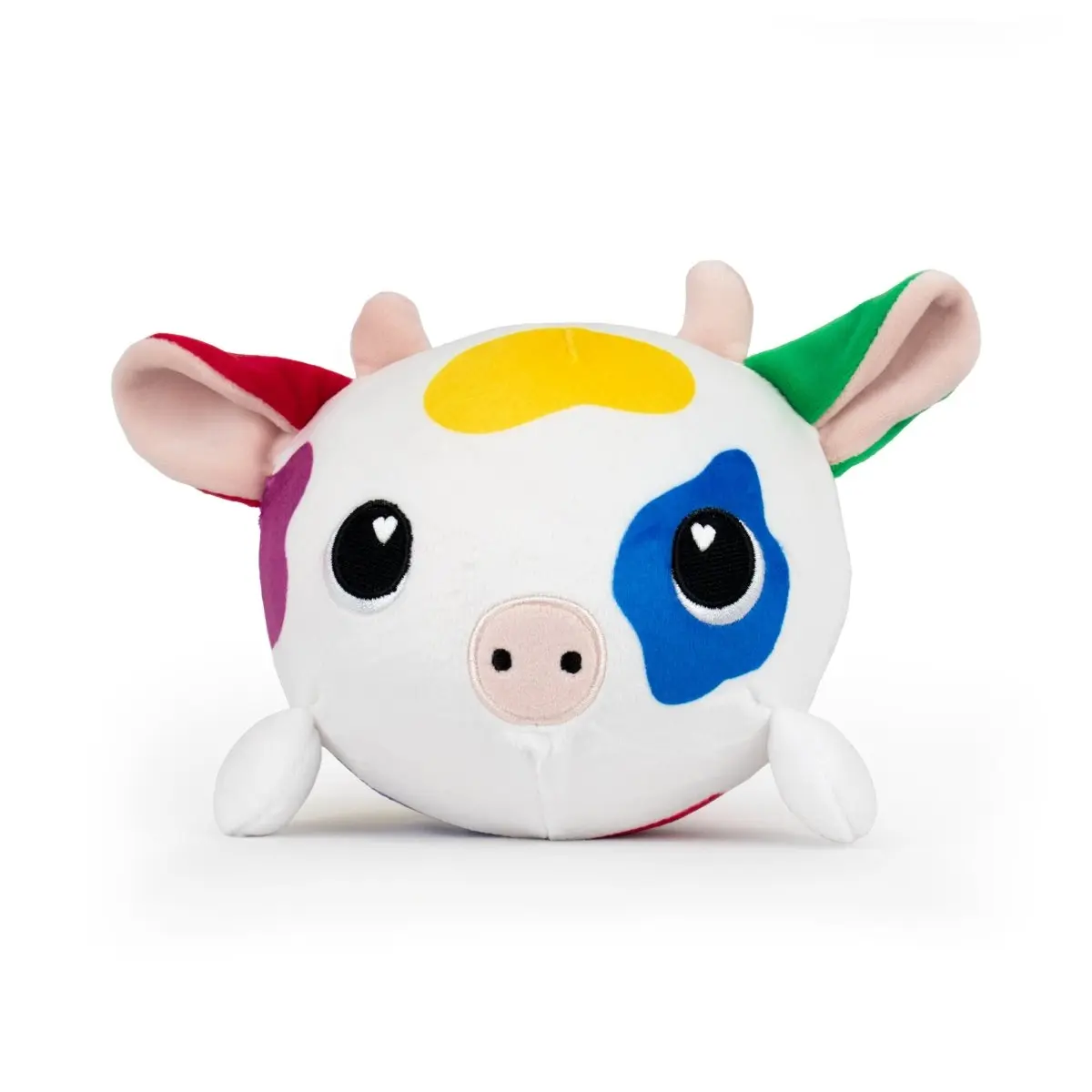Jumbo Plushy Skwishy Clara the Colorful Cow Slow Rise Foam Plush Toy