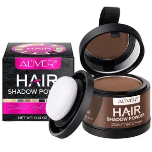 Aliver Hairline Powder, Hairline Shadow Coverage Touch Up Hair, for Women Hair Root Touch Up Powder,Dark Brown Haircare Storage