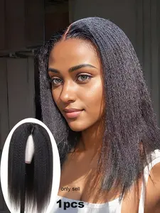 Heat Resistant Yaki Straight Synthetic Hair Wig Cap, Adjustable Cap Wig, Short/long Bob Wigs, Hot Air Curler, Daily Use, Parties, Weddings, Unisex, All Season Wig