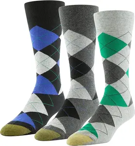 GOLDTOE Men's Carlyle Argyle Crew Socks 3 Pack GOLDTOE Men's Carlyle Argyle Crew Socks 3 Pack