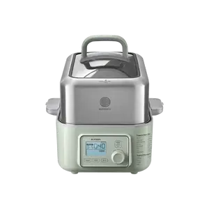 BUYDEEM 5L Multi-Functional Electric Steamer with Smart Timer and Rapid Steam Technology - Perfect for Home Cooking