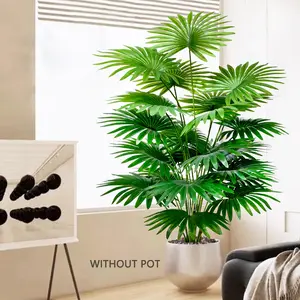 60-87-105 cm / 41.33 inches Artificial Plant Large Fan Leaf Sunflower Tree Plastic Plant Leaves Artificial Jungle Palm Tree Artificial Faux Plants