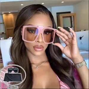 Women's Pink Oversized Sunglasses -   sunglass hut tiktok shade