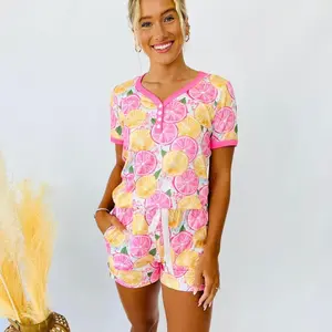 Lemon pajamas mommy and me