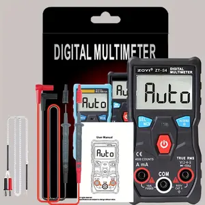 Zt-S4 Automatic Intelligent Burn-Proof Dc Voltage 1000v Resistance Tester, Portable Mini Multimeter, Zinc Carbon Battery Type, Model  Zt-S4