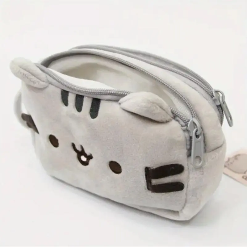 Cute Cat Design Pencil Case, 1 Count Soft Pencil Bag, Soft Material, Stationery Versatile Storage Bag, Pencil Case for Office, School, Home, Dormitory, Desk Accessories, Art Supplies, Writing Tools