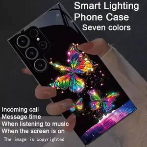 Colorful intelligent voice controlled luminous phone case, Lights, suitable for S26Ultra/S25Ultra/S24/S22Ultra/S23Ultra/S21Ultra/S20Ultra/S10+/S10 5G/Note20Ultra/Note10+/Zfold 7/Zfold 6/Z Flip7/Z Flip6