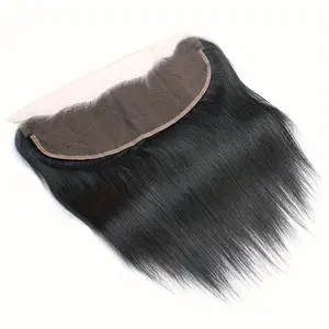 13x4 Lace Frontal Closure Human Hair 14-20 Inch Straight Frontal Lace Closure Virgin Human Hair Ear to Ear Lace Frontal Pre Plucked Natural Black Long Straight Human Hair for Women Use