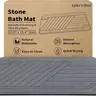 Rectangle Mineral Diatomite Bath Mat - 23.6"x15.4" Ultra Absorbent, Non-Slip, Quick Drying Bath Mat for Tub, Wetroom Bathrooms, Easy to Clean Home Decor Bathroom Accessory Home Essential