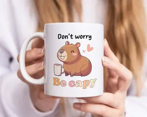 Cute rodent mug gifts, Capybara mug, capybara gift, cute mug, inspirational mug, positivity mug, capy mug