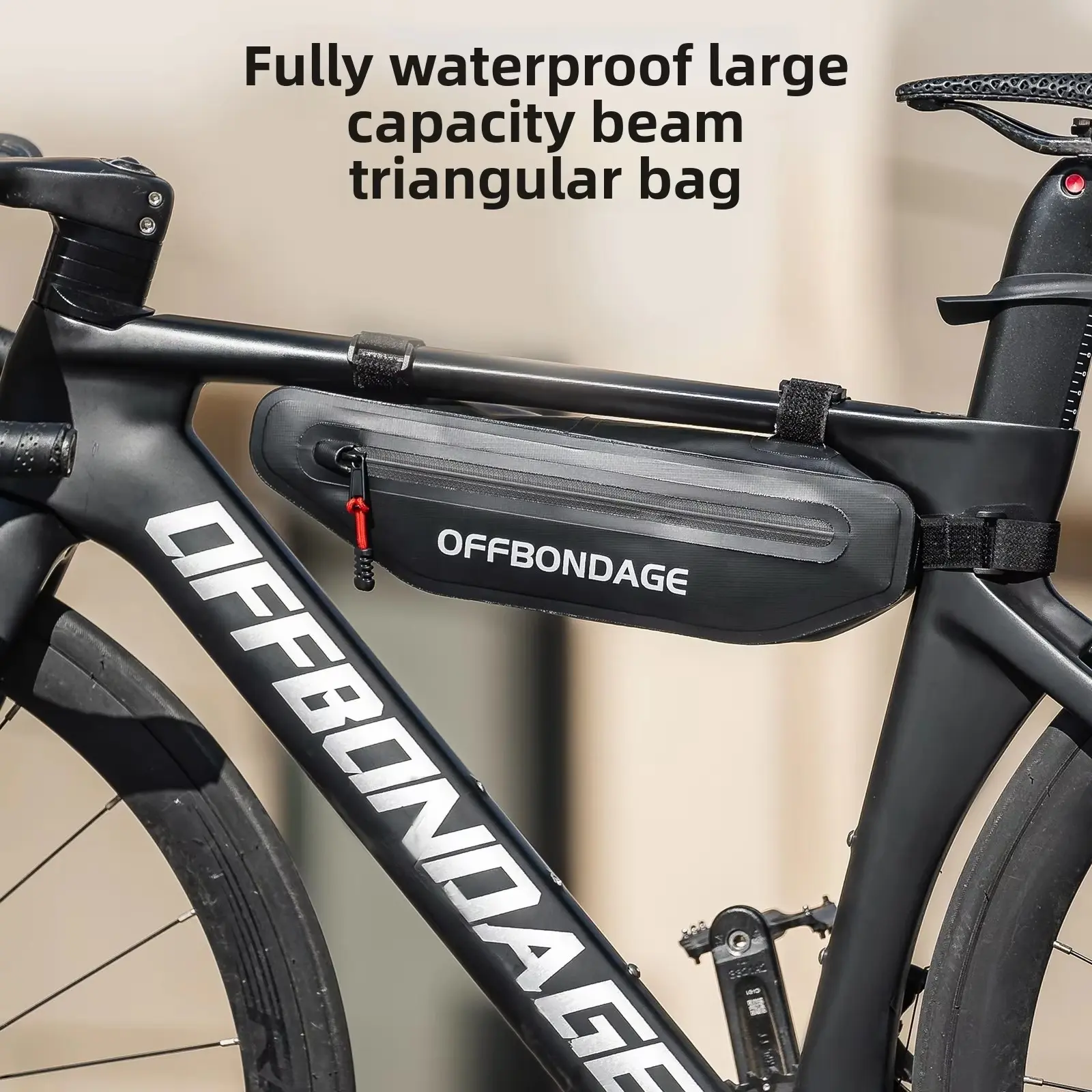 Offbondage 2L Bicycle Bag, Waterproof Triangle Frame Pack, Mountain Bike/pavement Bike Saddle Bag, Cycling Top Tube Front Box